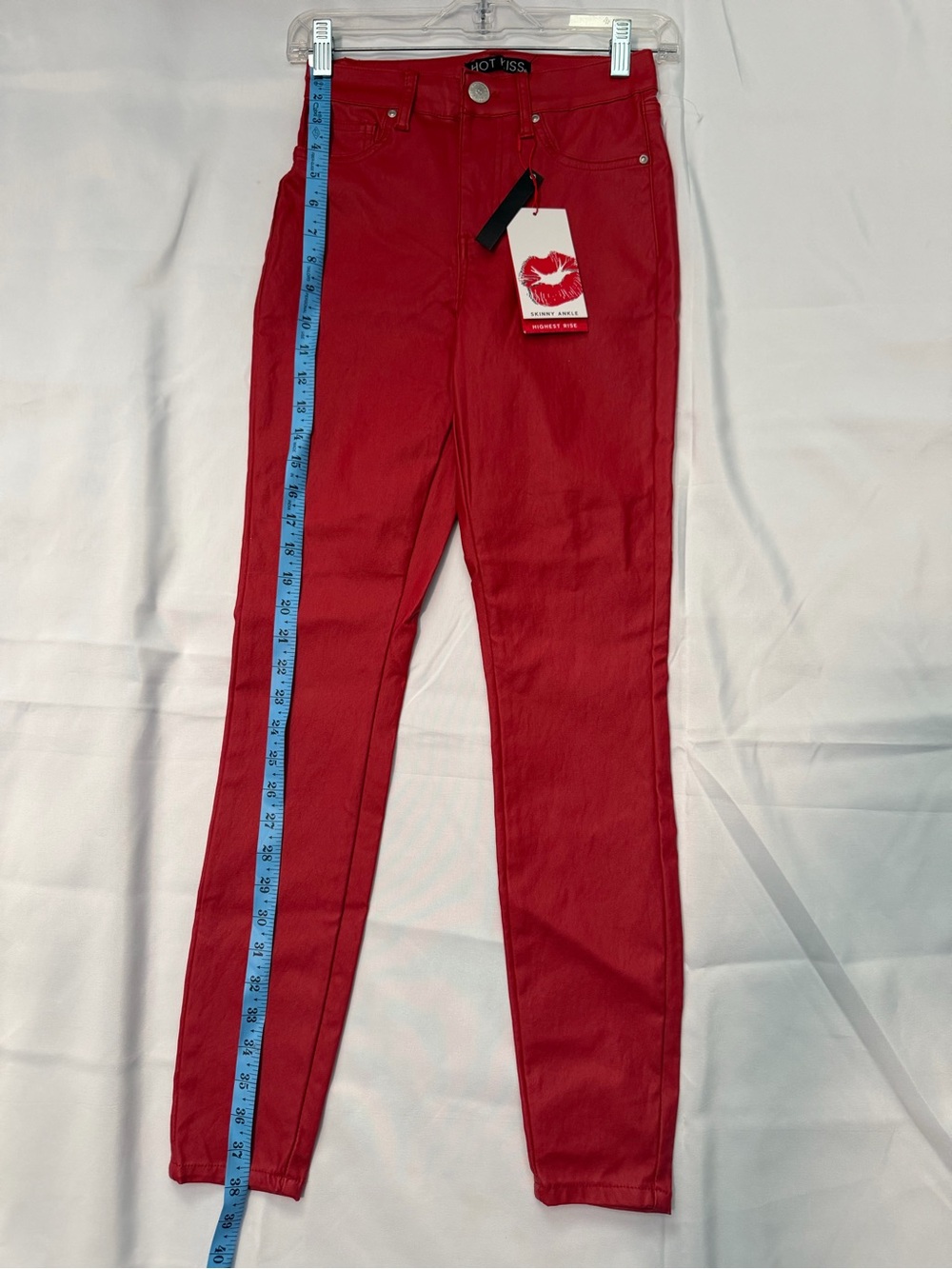 Hot Kiss Bright Red Skinny Faux Leather pants